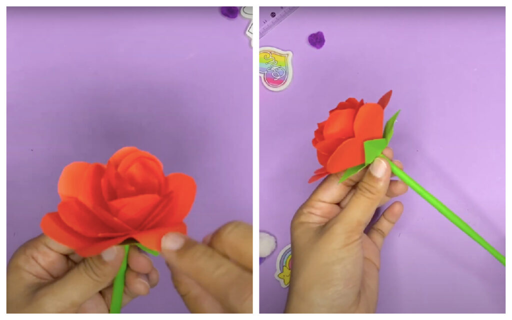 How to a paper rose easily