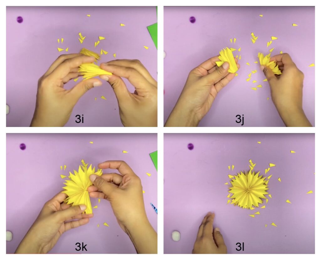 How to make an easy paper sunflower for kids (step-by-step tutorial)