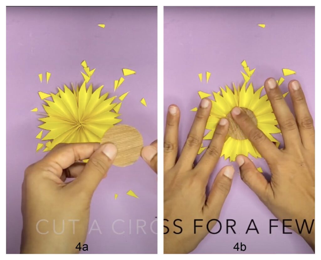 How to make an easy paper sunflower for kids (step-by-step tutorial)