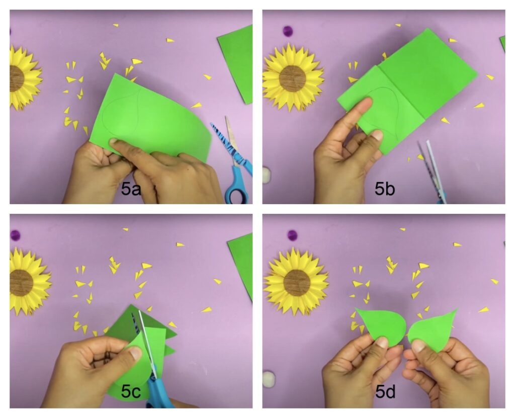 How to make an easy paper sunflower for kids (step-by-step tutorial)