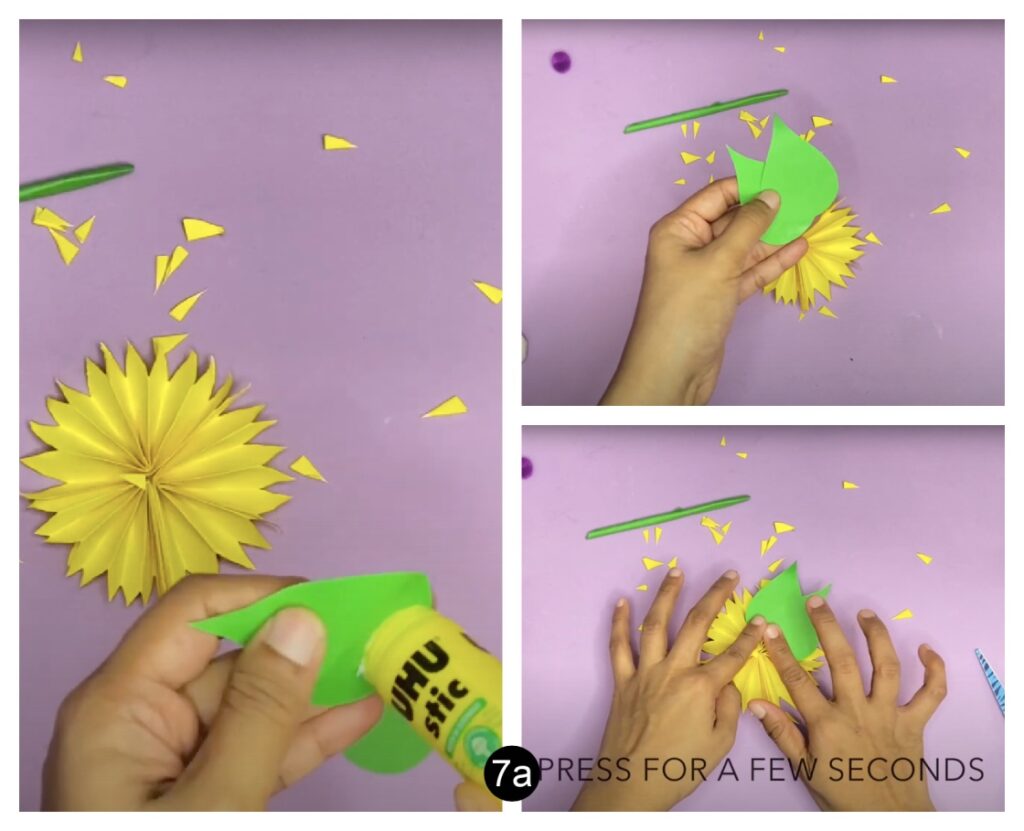 How to make an easy paper sunflower for kids (step-by-step tutorial)
