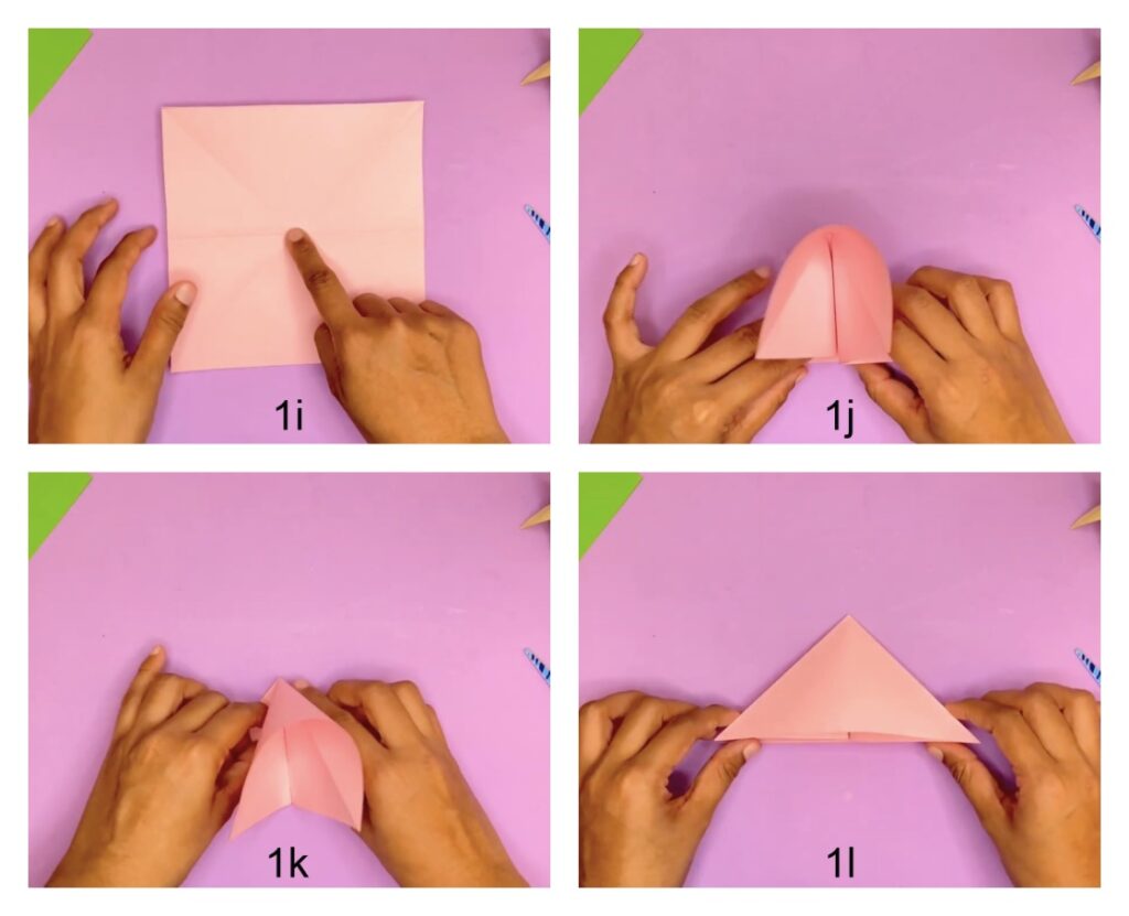 How to make a paper tulip flower with stem and leaf