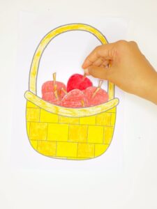 Fall apple picking craft for kids (with free printable template) - The ...
