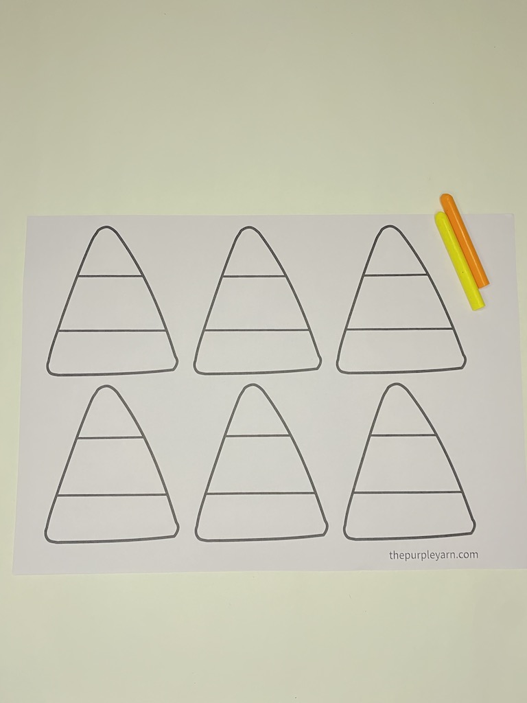 Easy candy corn craft for kids