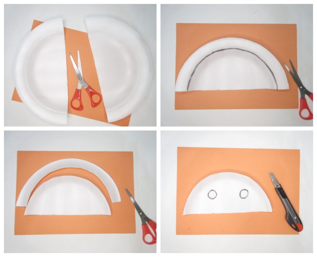 Paper plate mask animal - paper plate turkey