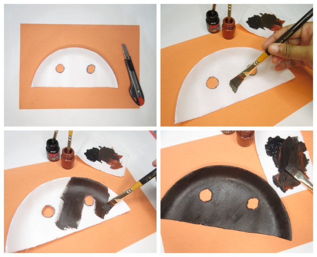 paper plate turkey mask