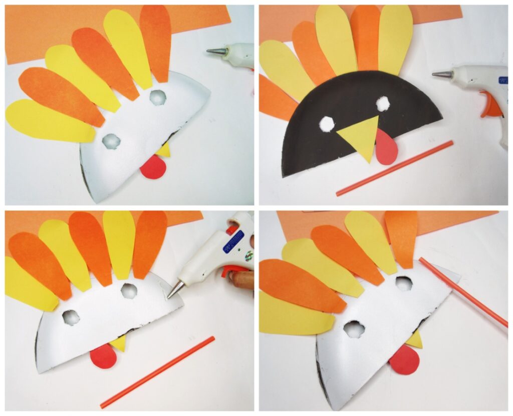 paper plate turkey craft - thanksgiving craft idea for kids