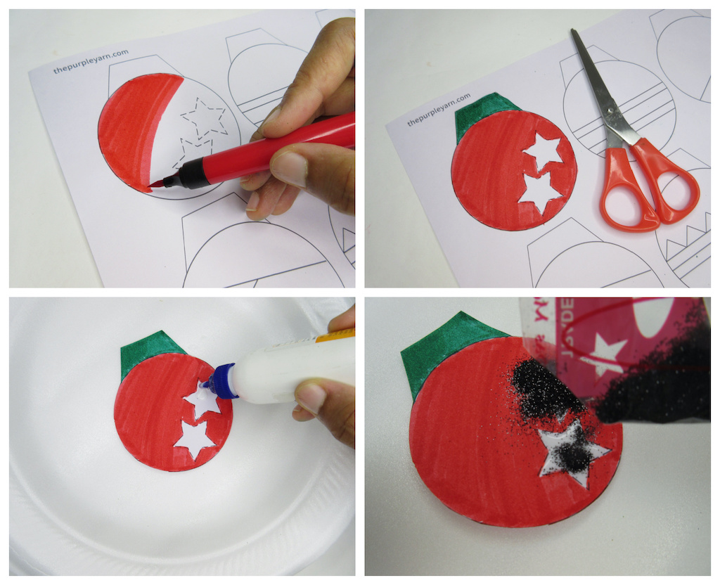 christmas jingle bell ornament step-by-step craft idea