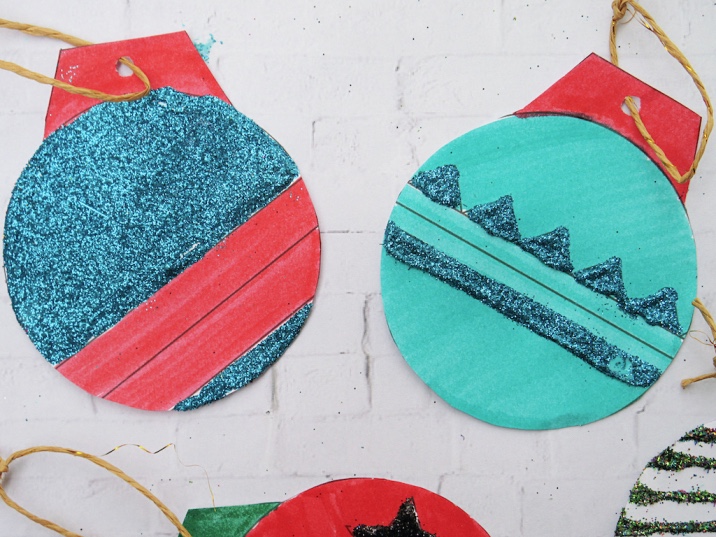 christmas jingle bell ornament step-by-step craft idea for kids