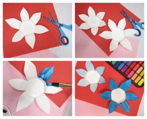 How to make easy paper cup flowers(step-by-step pictures) - The Purple Yarn