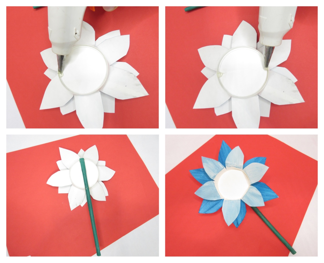 How to make easy paper cup flowers(stepbystep pictures) The Purple Yarn