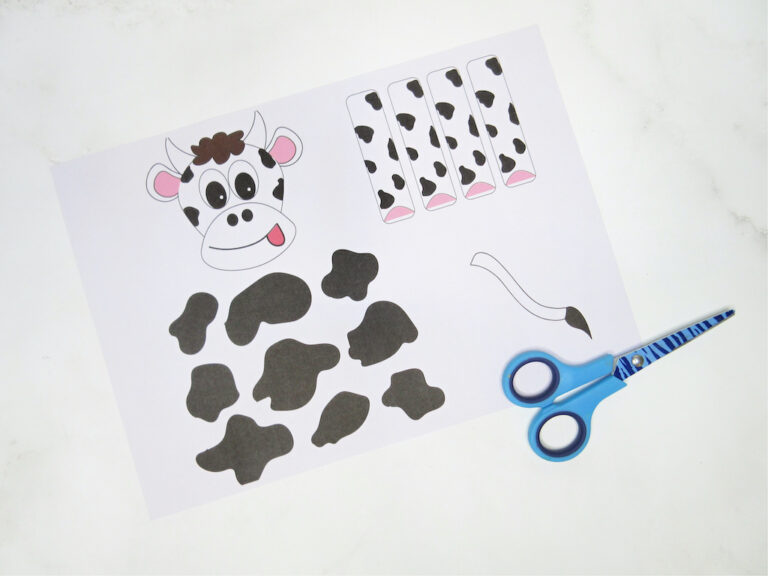 Paper plate cow craft for Preschoolers and kindergarteners - The Purple Yarn