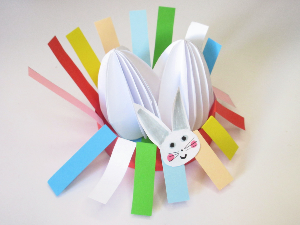 Easter Egg nest with paper craft for kids - The Purple Yarn