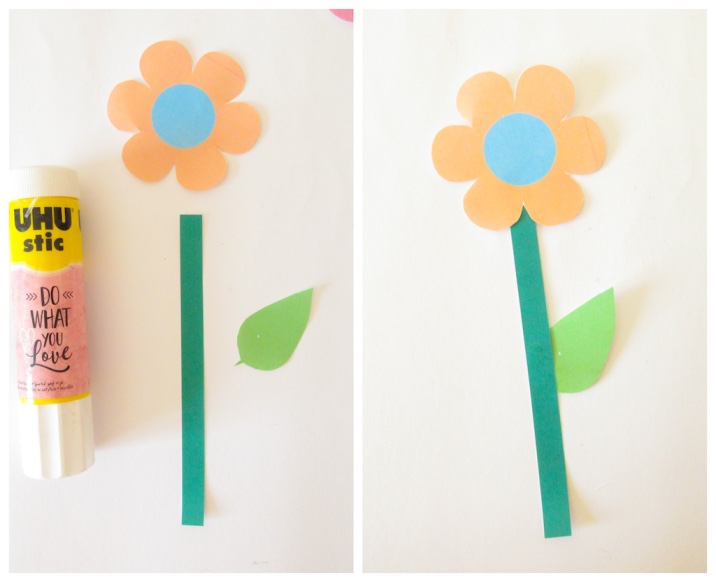 Paper flower bouquet craft for kids step-by-step