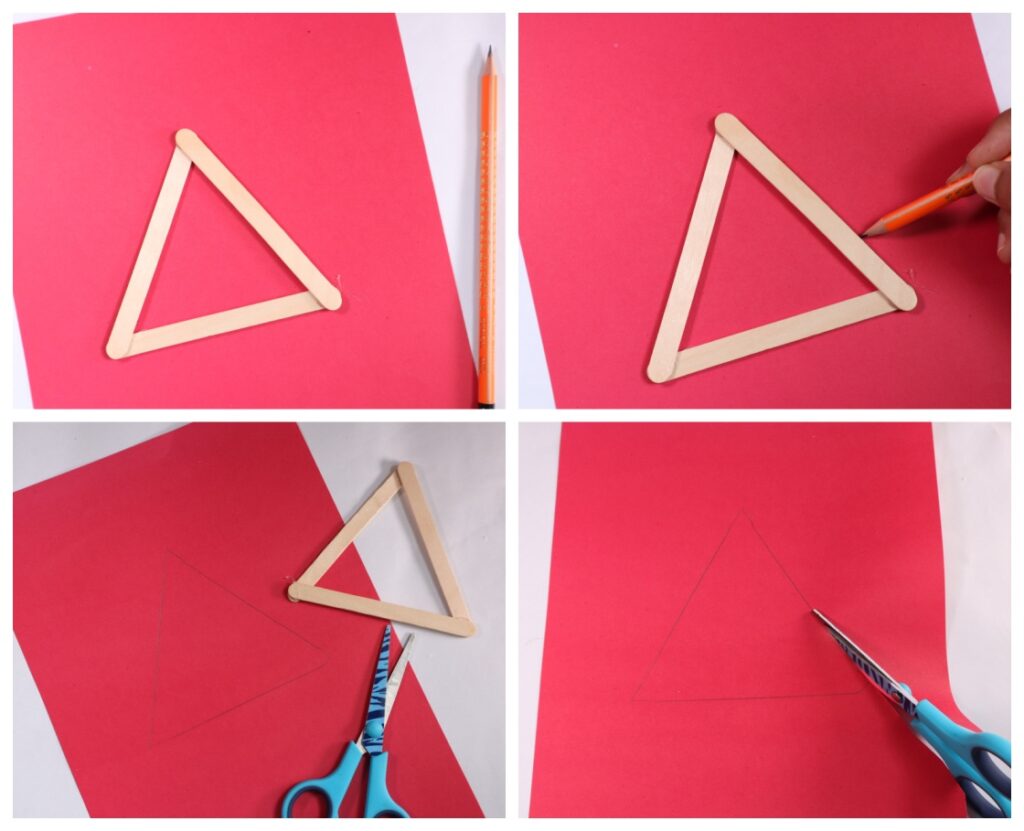 Easy Christmas elf ornament craft for kids using popsicle stick and construction paper 