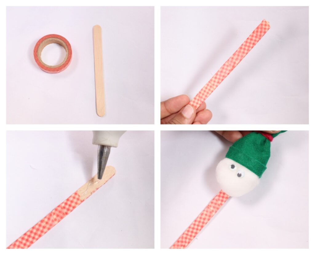 snowman with felt hat craft idea