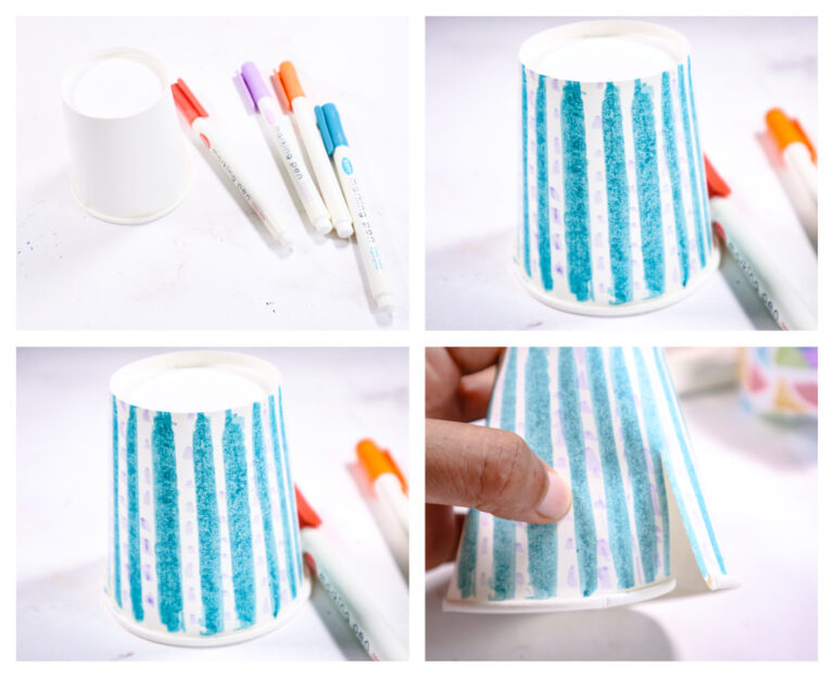 Paper Cup House Craft - The Purple Yarn