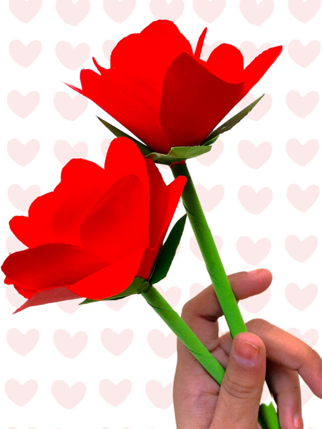 How to make a paper rose with stem easily (step-by-step tutorial) story