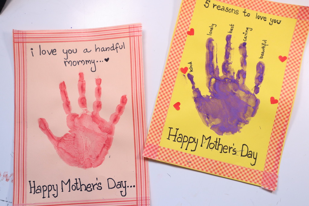 Baby handprint ideas mother's sales day