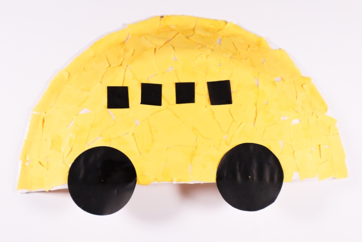 paper plate school bus- back to school craft