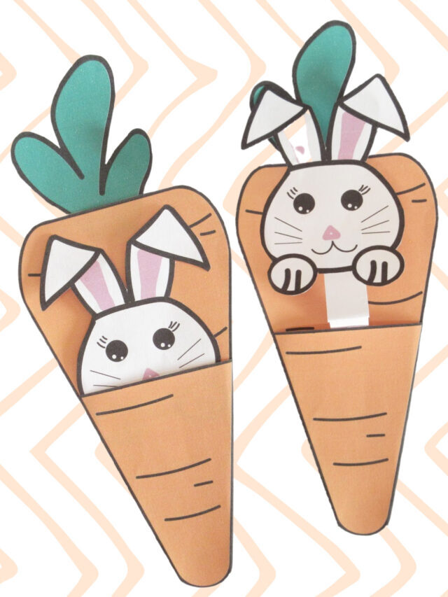 Peeking Easter bunny craft for kids story