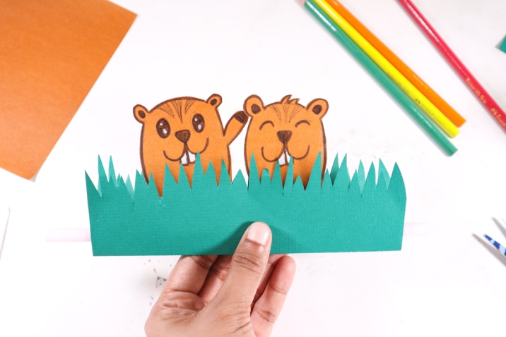 Groundhog Day Paper craft for Kids