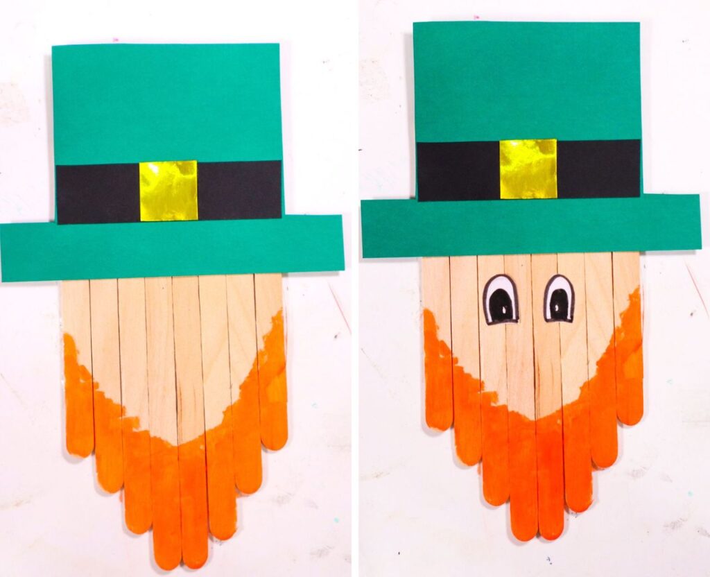 st.patrick's day leprechaun craft with popsicle sticks