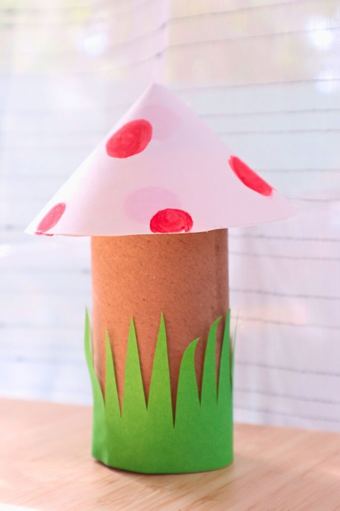 toilet paper roll mushroom craft
