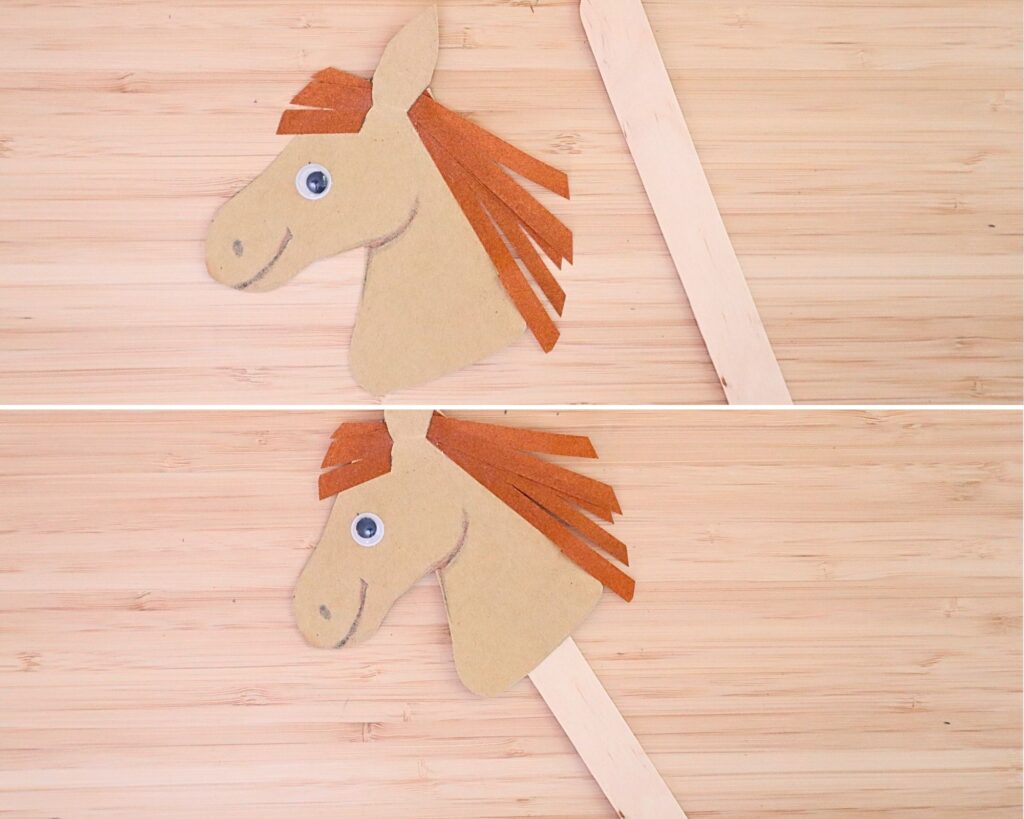 Popsicle stick horse puppet craft for kids(step-by-step tutorial)
