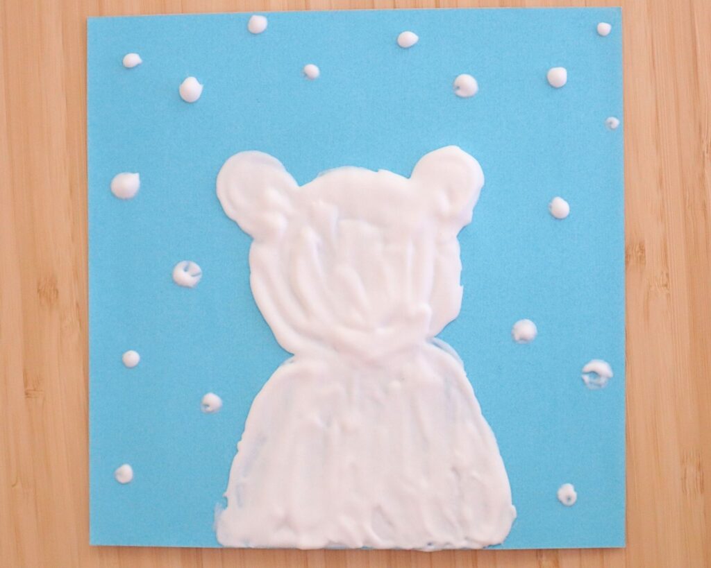 Puffy Paint Polar Bear Craft (Winter Craft for Kids)