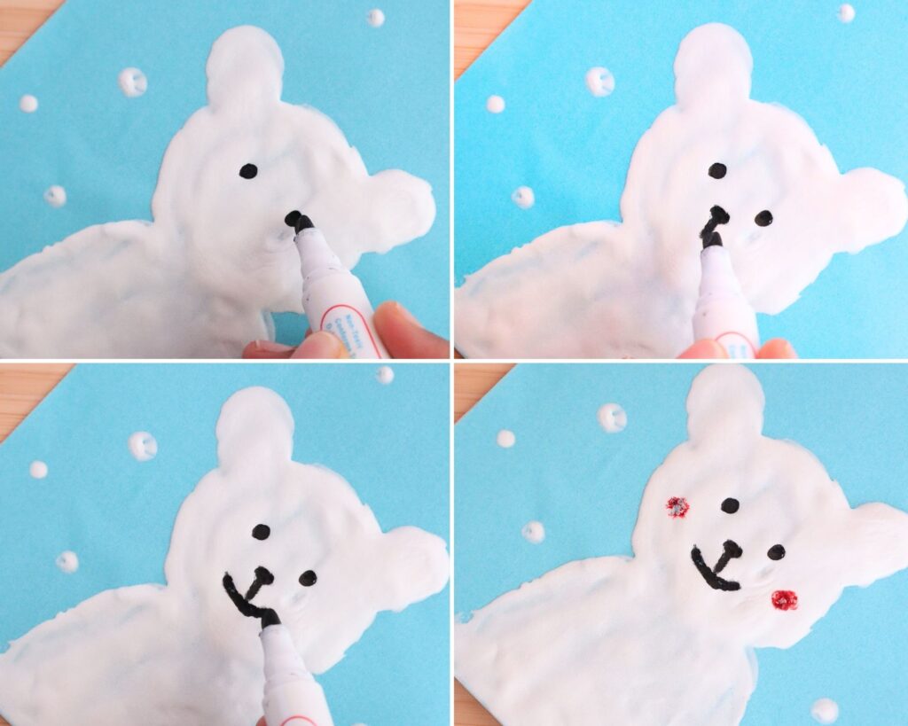Puffy Paint Polar Bear Craft (Winter Craft for Kids)