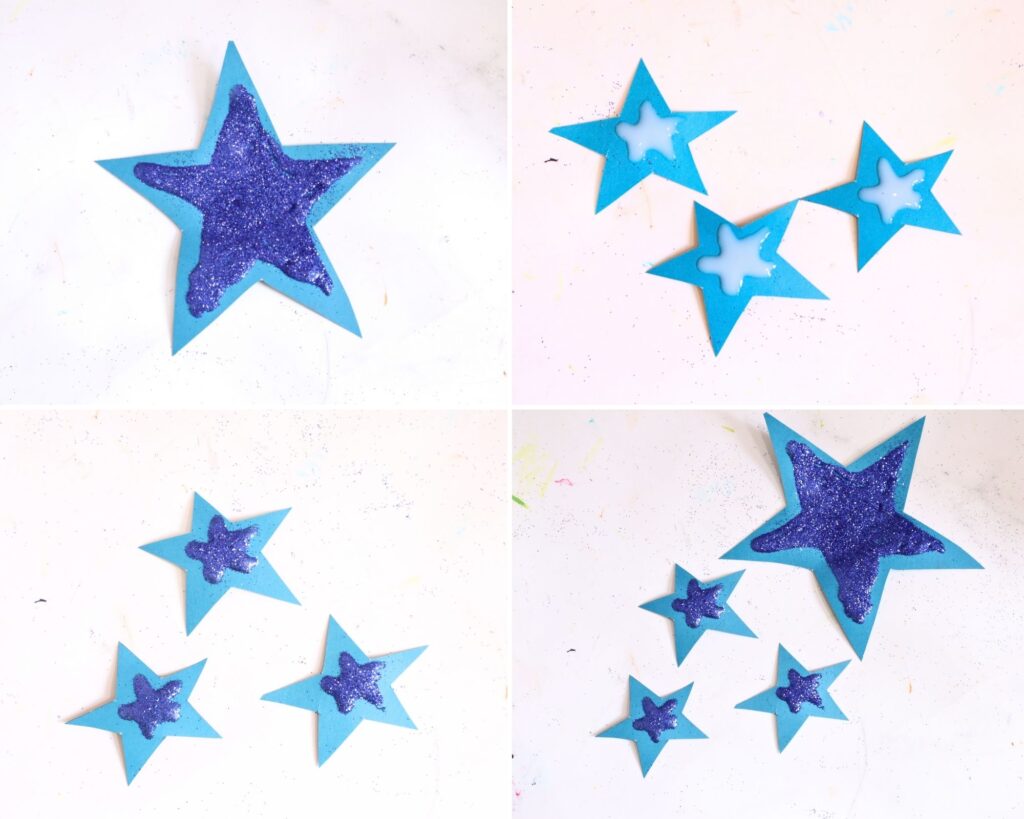 Paper plate crescent moon and star craft for Ramadan