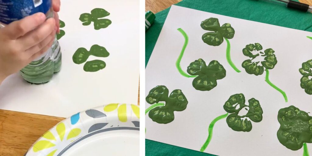 Easy shamrock craft ideas for kids for St. Patrick's Day