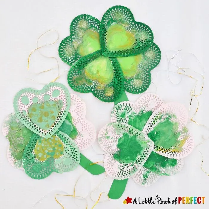 Easy shamrock craft ideas for kids for St. Patrick's Day