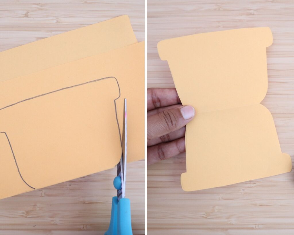 DIY paper flower pot craft for kids with free template