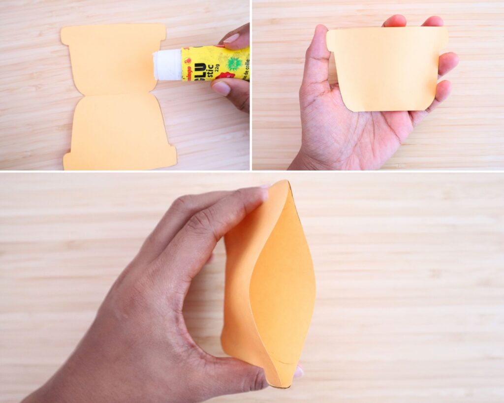 DIY paper flower pot craft for kids with free template