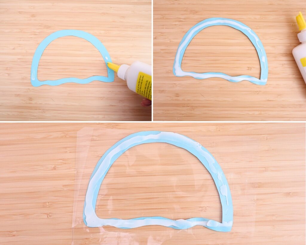 Jellyfish suncatcher craft - step-by-step picture tutorial
