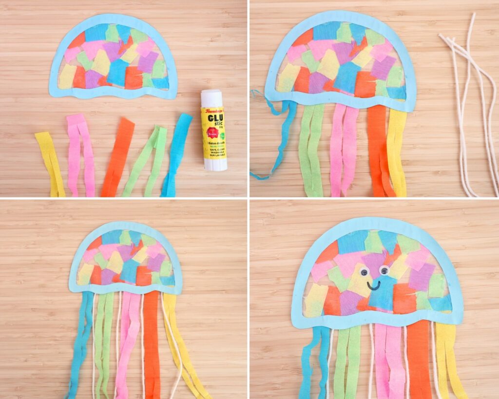 Jellyfish suncatcher craft - step-by-step picture tutorial
