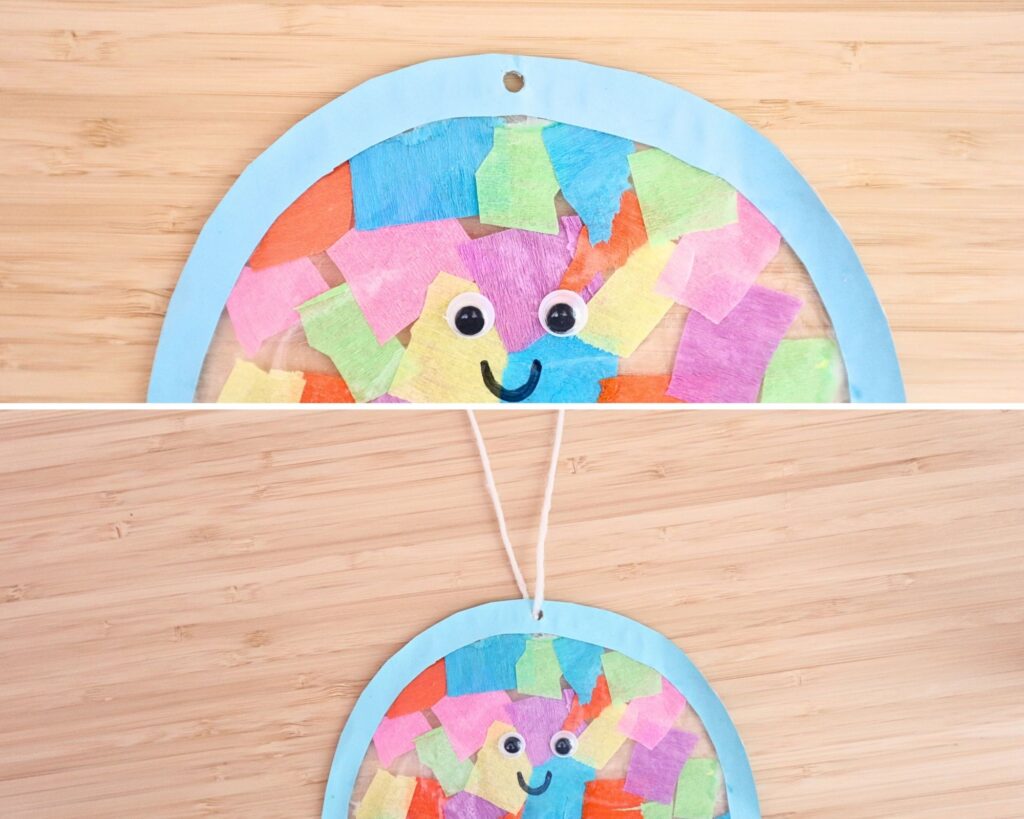 Jellyfish suncatcher craft - step-by-step picture tutorial