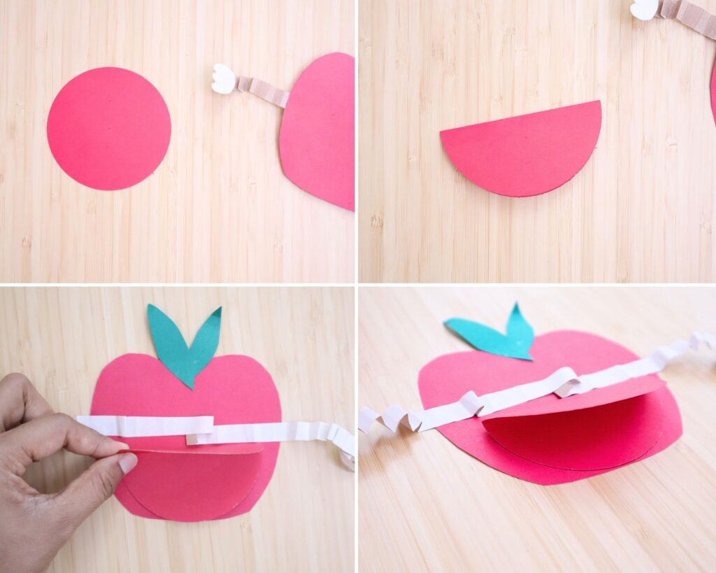 rocking apple Craft for Preschoolers