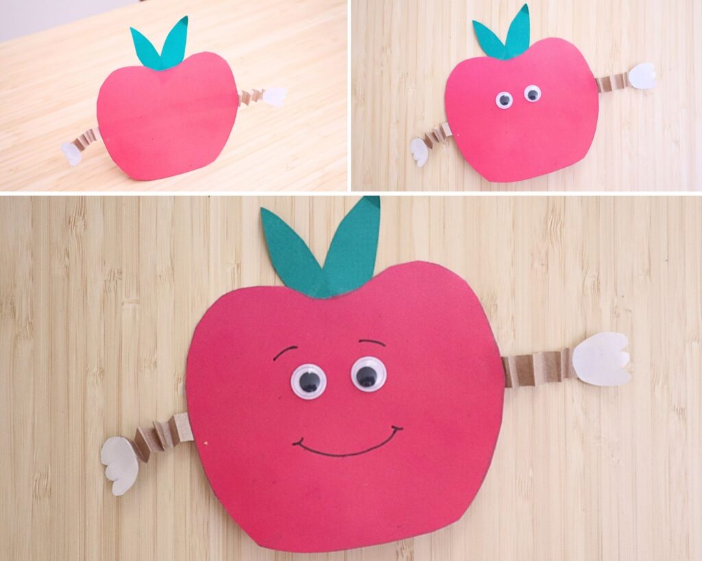 rocking apple Craft for Preschoolers