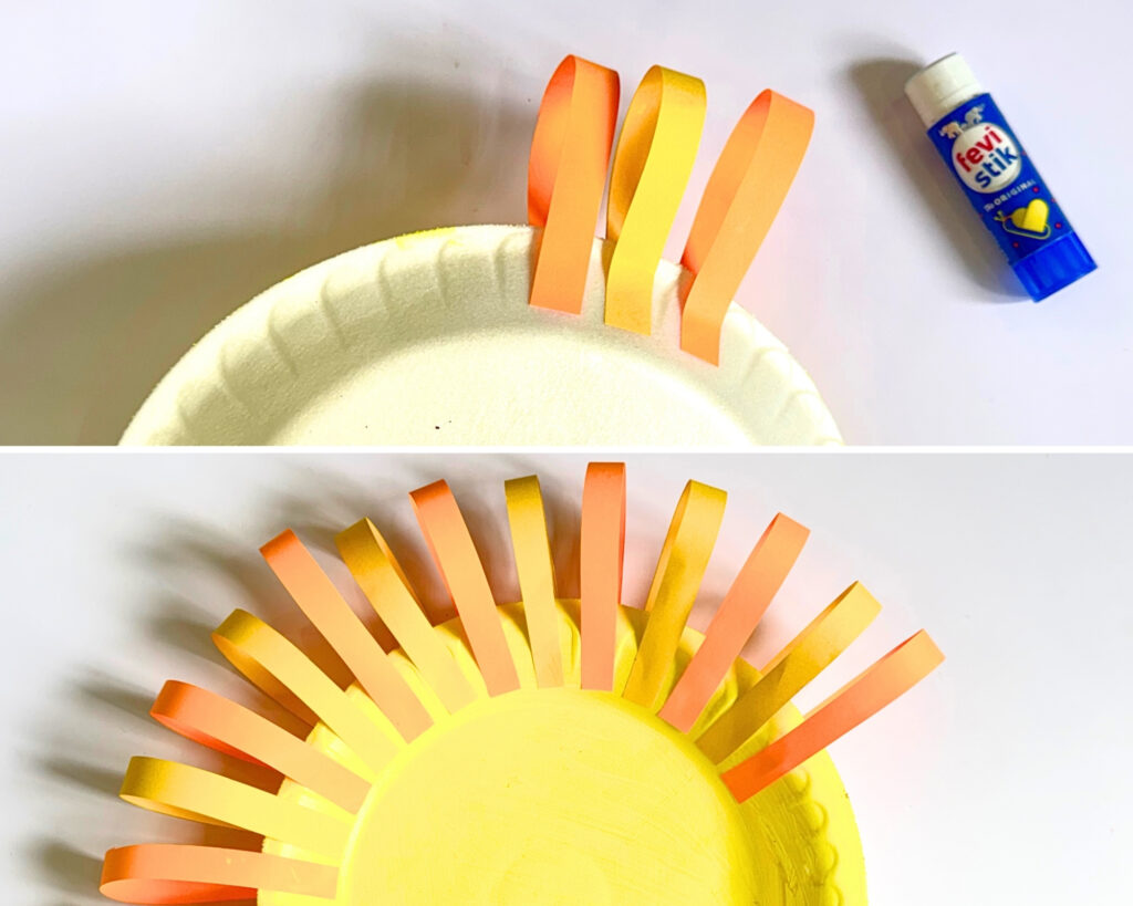 Paper plate lion craft for kids step by step