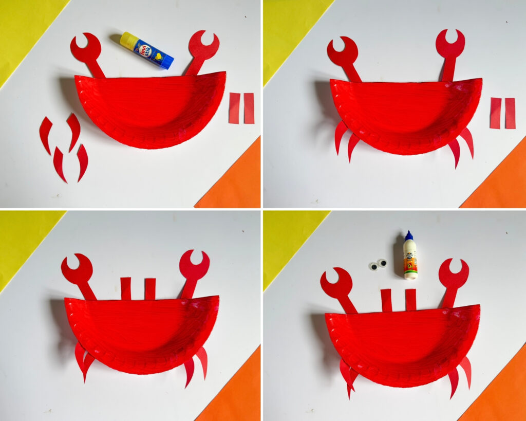 paper plate crab craft for kids