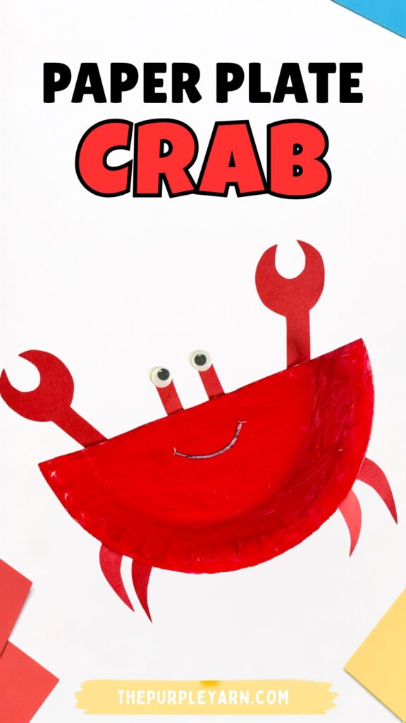 paper plate crab craft for kids
