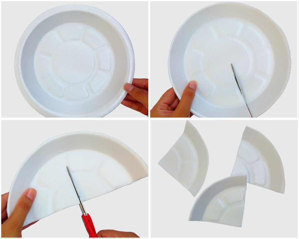 Paper plate christmas tree craft for kids