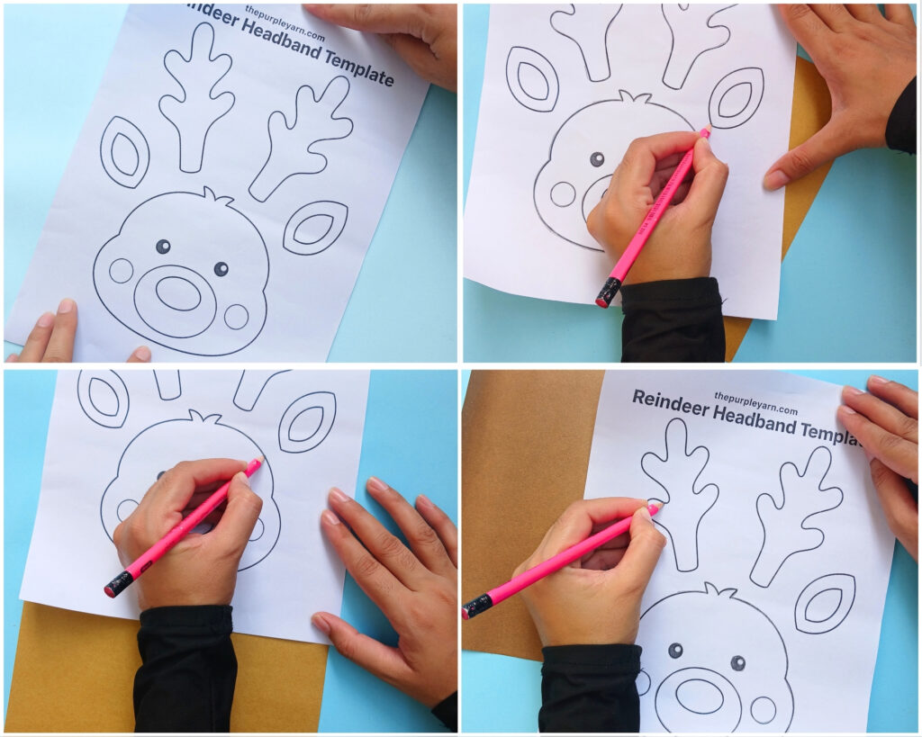 reindeer headband craft with free template