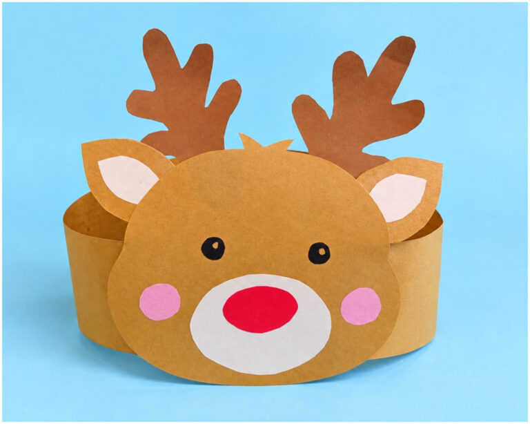 Reindeer Headband Craft for Kids (with free template)