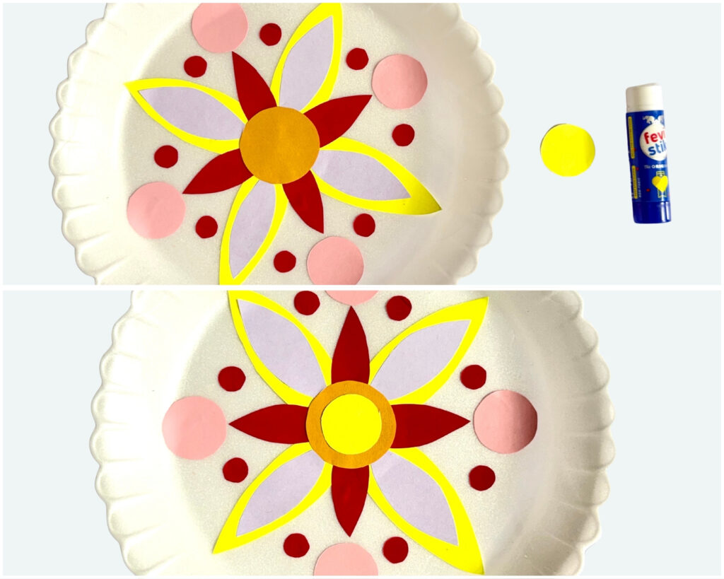 Paper Plate Rangoli Craft for Kids