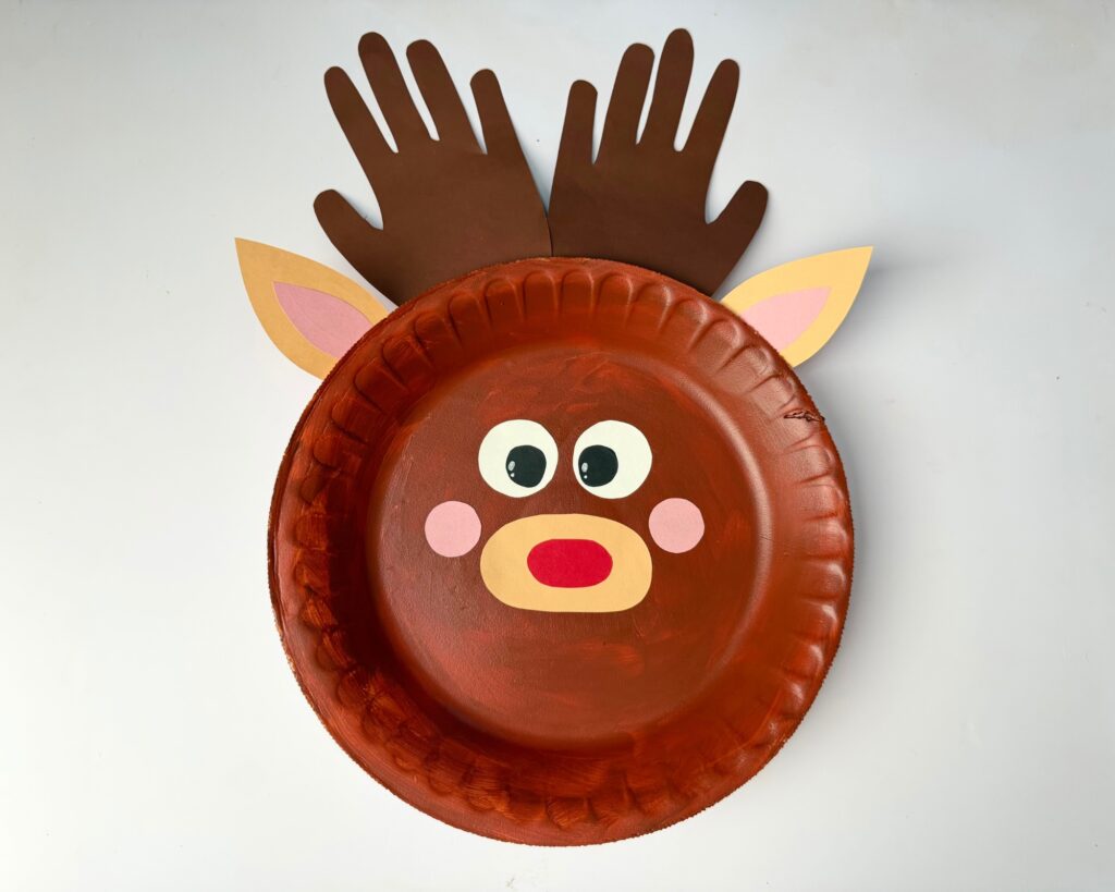 Paper Plate Reindeer Craft for Kids