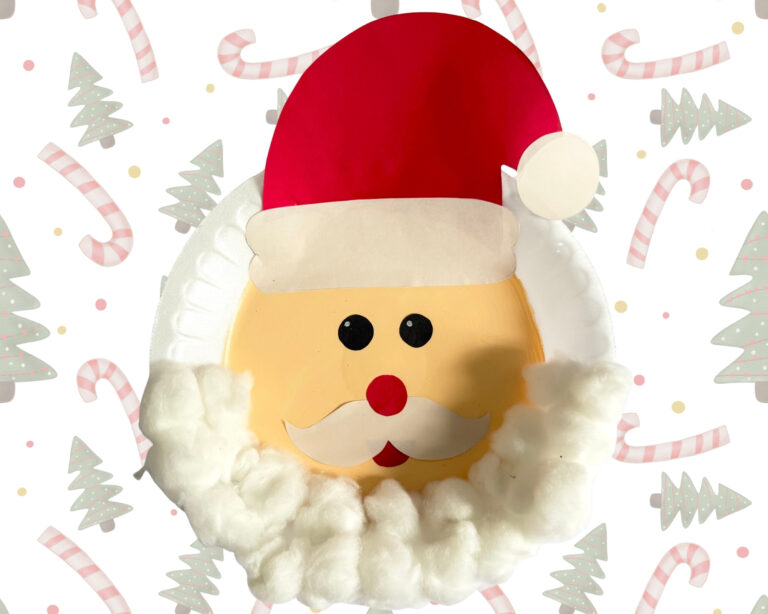 Paper Plate Santa Claus Craft for Kids (With free template)